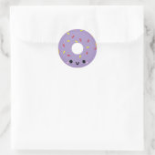 Schattigee Paarse Donut Sticker (Tas)