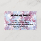 Schattigee Paarse en Blauwe Alcohol Ink Art Visite Visitekaartje (Achterkant)