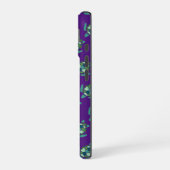 Schattigee Paarse en Groene Nautische Zee Schildpa iPhone 16 Hoesje (Linkerkant)