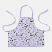 Schattigee Paarse Happy Easter Bunny en Egg Patter Schort (Voorkant)