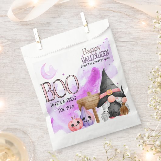 Schattigee paarse heksengnoom Halloween trick or t Bedankzakje (Geknipt)
