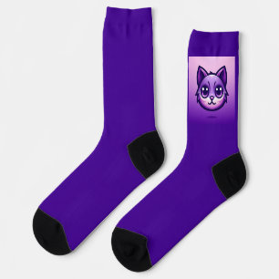 Schattigee Paarse Kat ook Sokken