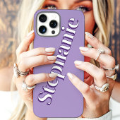 Schattigee Paarse minimalistische aangepaste naam Case-Mate iPhone Case