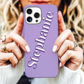 Schattigee Paarse minimalistische aangepaste naam Case-Mate iPhone Case