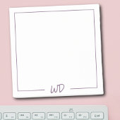 Schattigee Paarse Monogram Initialen Post-it® Notes