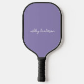 Schattigee Paarse Monogram Volledige Naam Pickleball Paddle (Achterkant)