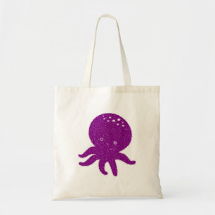 Schattigee Paarse Octopus Oude Print Tote Bag