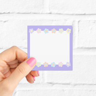 Schattigee Paarse pastelbloemen Post-it® Notes