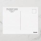 Schattigee Paarse pompoen Halloween Gold Folie Uitnodiging Briefkaart (Achterkant)