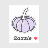 Schattigee Paarse pompoen Sticker (Vel)