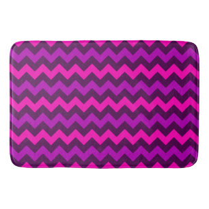 Schattigee Paarse Roze Chevrons Grote Badmat