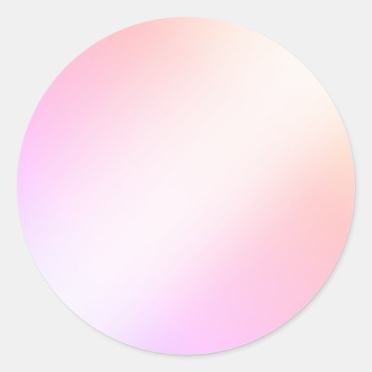 Schattigee Paarse Roze Ombre Blank Elegante Chique Ronde Sticker (Voorkant)