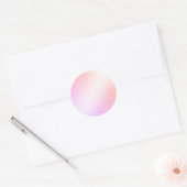 Schattigee Paarse Roze Ombre Blank Elegante Chique Ronde Sticker (Envelop)