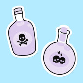 Schattigee Paarse toverdrank Stickers