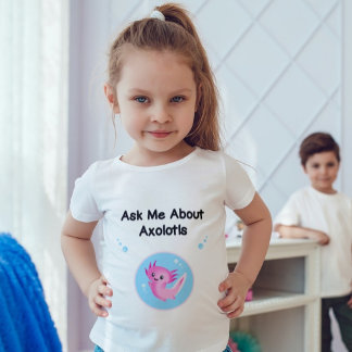 Schattigee Paarse Vraag me over Axolotls Salamande T-shirt