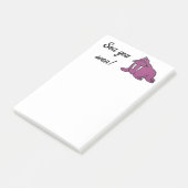 Schattigee Paarse Walrus Cartoon, Vriendelijke Oce Post-it® Notes (Schuin)