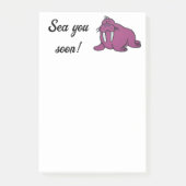 Schattigee Paarse Walrus Cartoon, Vriendelijke Oce Post-it® Notes (Voorkant)