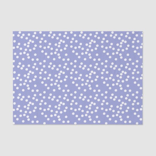 Schattigee Paarse & Witte Confetti/Polkadots Tissuepapier (Voorkant)