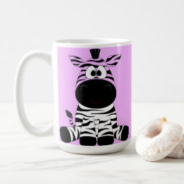 Schattigee paarse zebra mok