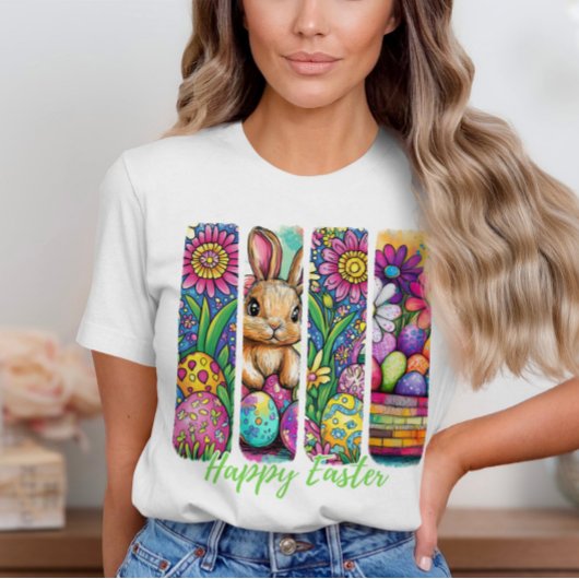 Schattigee paasborstelstreek T-shirt voor dames