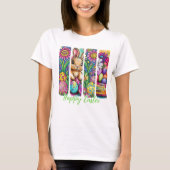 Schattigee paasborstelstreek T-shirt voor dames (Voorkant)