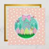 Schattigee paaseierjacht en kleurrijke vlinders (Voorkant / Achterkant)