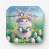 Schattigee paashaas 01 papieren bordje (Voorkant)