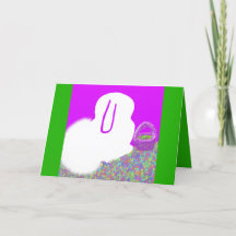 Schattigee paashaas met bloemenkaart