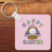 Schattigee paashaas met Eggs Sleutelhanger (Voorkant)