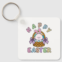 Schattigee paashaas met Eggs Sleutelhanger