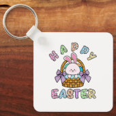 Schattigee paashaas met Eggs Sleutelhanger (Voorkant)