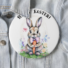 Schattigee  paashaas Waterverf Ronde Button 6,0 Cm