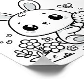 Schattigee paaskleurplaten voor kinderen poster (Hoek)