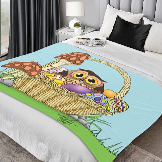 Schattigee paasmand Uil Fleece Deken