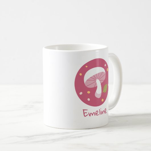 Schattigee paddenstoel | Emma B. | personaliseren Koffiemok (Voorkant rechts)