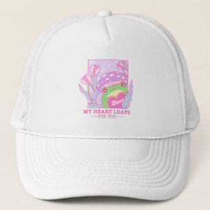 Schattigee paddenstoel en kikker - My Heart Leaps Trucker Pet