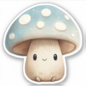 Schattigee paddenstoel op maat gesneden vinyl Stic Sticker (Voorkant)