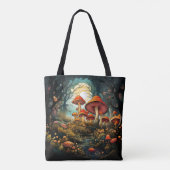 Schattigee paddenstoelen canvas tas (Achterkant)