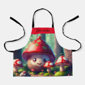Schattigee paddenstoelen in het bos - aangepaste k schort (Voorkant)
