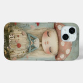 Schattigee paddenstoelenfee in een bloemenweide op Case-Mate iPhone case (Achterkant (horizontaal))