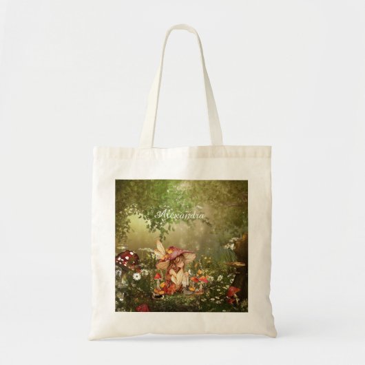 Schattigee paddenstoelenfee in het bos tote bag (Voorkant)