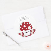 Schattigee paddenstoelschimmels ronde sticker (Envelop)