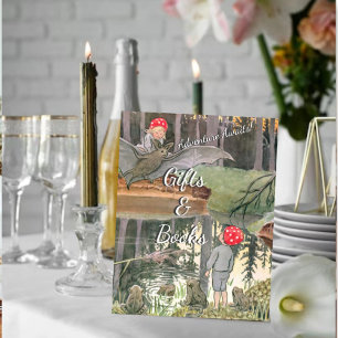 Schattigee Paddestoel Woodland Baby shower Boeken  Reclamebord Met Voetstuk