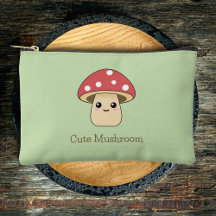 Schattigee paddestoel zipped pouch
