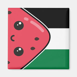 Schattigee Palestijnse vlag met watermeloenvrij Pa Magneet