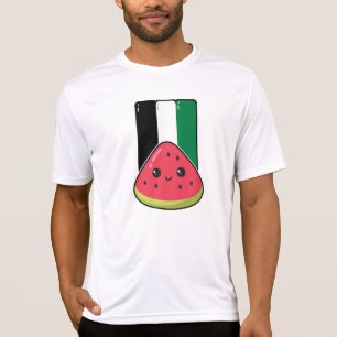 Schattigee Palestijnse vlag met watermeloenvrij Pa T-shirt