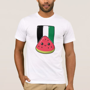 Schattigee Palestijnse vlag met watermeloenvrij Pa T-shirt