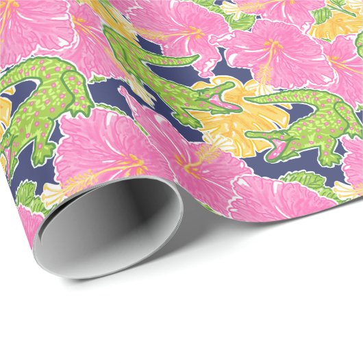 Schattigee Palm Beach Alligators Cadeaupapier (Rol Hoek)