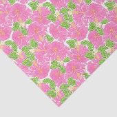 Schattigee Palm Beach Roze Hibiscus Bloemen Tissuepapier (Detail)