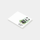 Schattigee Panda aangepaste tekstnotities Post-it® Notes (Schuin)